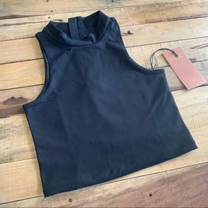 Girlfriend Collective Black Freddie Crop